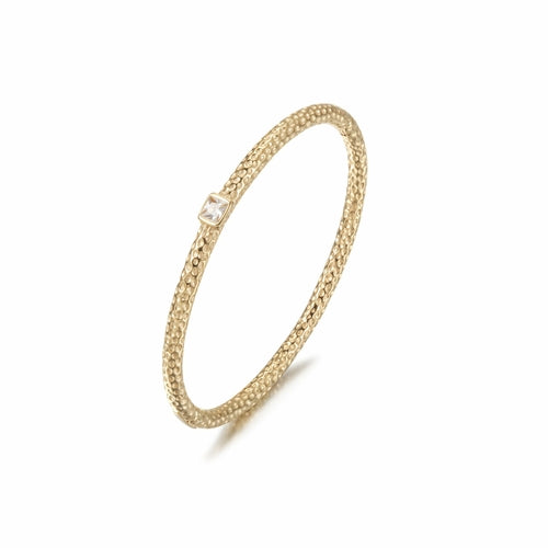 Hammered Stacking Bangle Bracelet