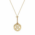 CZ Clover Medallion Necklace
