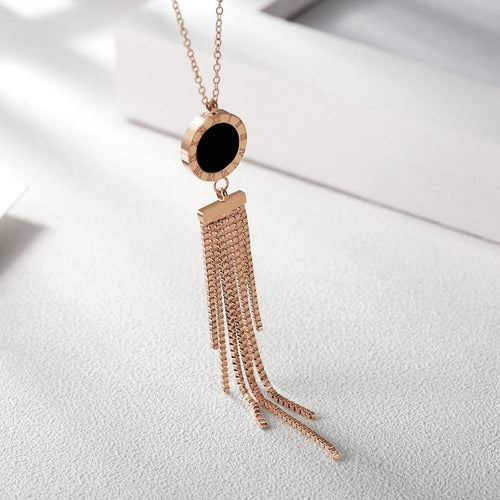 Long Tassel Pendant Necklace