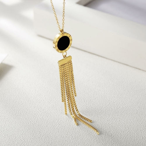 Long Tassel Pendant Necklace