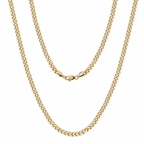 5mm Gold Hip Hop Cuban Chain Necklace