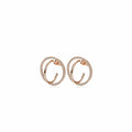 CZ Encrusted Coil-Link Earrings