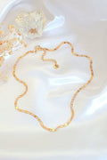 24 Karat Flat Link Chain Choker