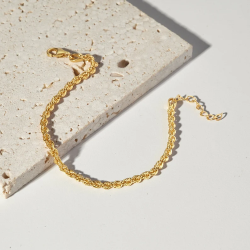 Rope Bracelet, Silver, Layering Bracelet